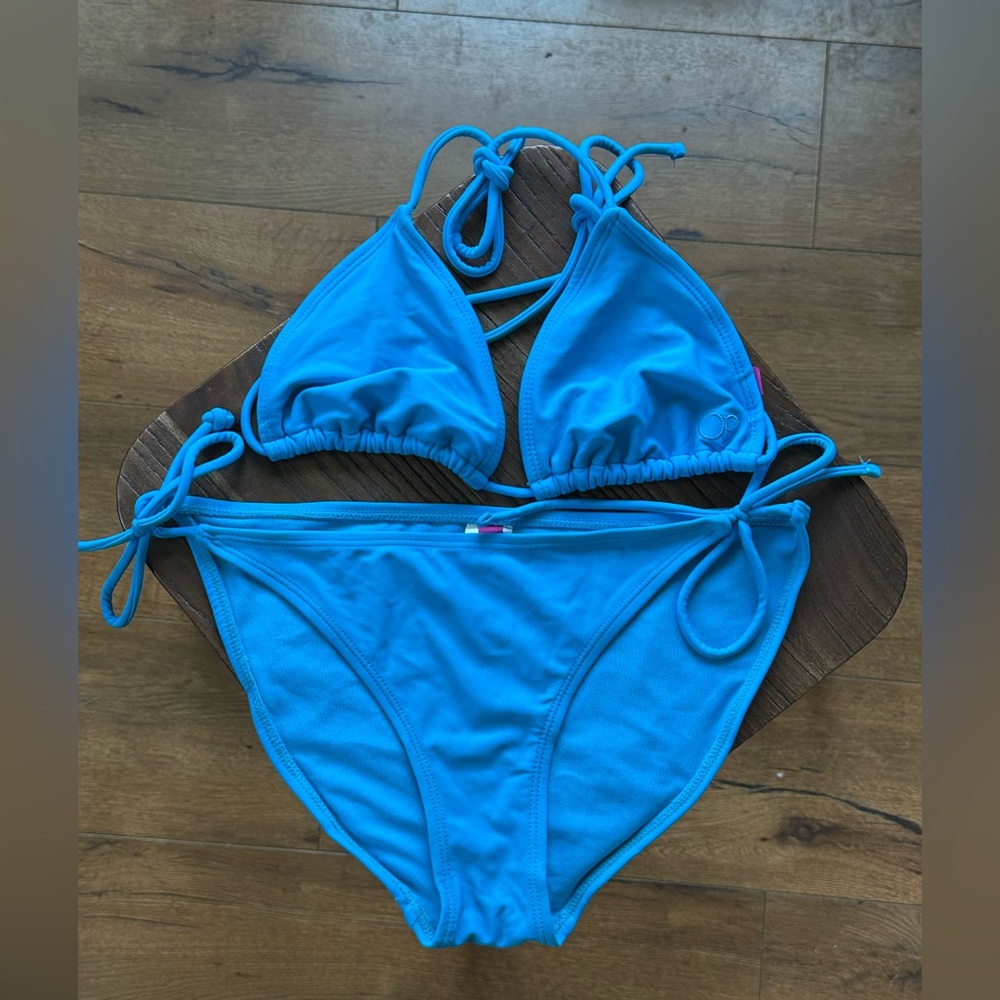 OP Teal Blue Triangle Bikini Set
